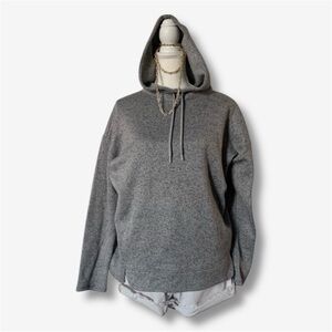 St. John’s Bay Active Knit Hoodie Womens Gray Heather Hooded Sweatshirt Size XL